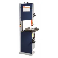 This vertical manual combination band saw offers a 10 in x 15 in capacity and a blade speed of 65 SFPM. It operates on single-phase 120/240V AC power. Suitable for cutting metal, wood, and plastic, it is used in fabrication shops and maintenance facilities for contour cutting and straight cuts.
