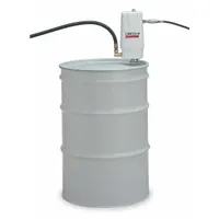 LINCOLN Air Drum Pump: Stub Pump w/ Discharge Hose & Nozzle, 3:1, 6 gpm Max. Flow Rate, Steel (MPN 2424)