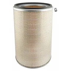 Round/oval engine air filter with axial seal. Inside diameter 13/32 in. Designed for use in LeRoi vehicles. Provides filtration for engine air intake systems.