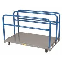 LITTLE GIANT Vertical Sheet Storage Rack: 2 Bays, 60 in x 30 in x 33 in, Steel, Gray (MPN ASR-3060)