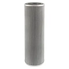 Cartridge hydraulic filter with cellulose media and two attached end seals. Inside diameter 3 1/4 in, outside diameter 5 in. Compatible with hydraulic fluid. Used in hydraulic systems of mobile equipment.