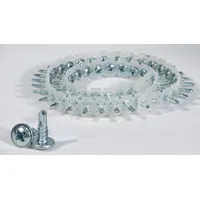 Collated Screw: Sheet Metal Screw, #8 Screw Size, 1/2 in Lg, Steel, Zinc-Plated, Truss, 1,000 PK (MPN 08M050CSK)