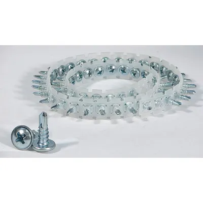 SENCO Collated Screw: Sheet Metal Screw, #8 Screw Size, 1/2 in Lg, Steel, Zinc-Plated - Sheet Metal Collated Screws
