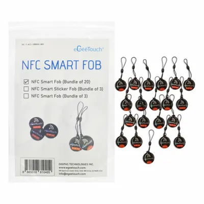 EGEETOUCH Smart Fobs: 20 PK (MPN 5-ACS-200020) - Replacement Keys & Lock Programming Tools