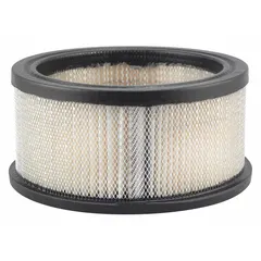 Round-oval engine air filter with axial seal. Overall height 3 in. Compatible with Divco vehicles. Ensures clean air intake for engine performance.