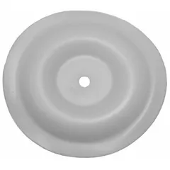 PTFE replacement diaphragm for industrial pumps. Handles fluids from 40°F to 212°F. Fits pump sizes requiring a 0.375-inch diaphragm. Used in chemical transfer, water treatment, and process pumping applications.