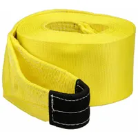 Heavy-duty 1-ply nylon recovery strap with eye-style attachments. Overall length 30 ft, width 6 in. Yellow. Used for vehicle recovery and towing applications requiring a strong, flexible strap for pulling or extracting vehicles and equipment