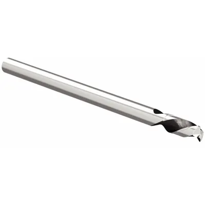 WIDIA HANITA Corner Radius End Mill: Carbide, 2 Flute, 1/8" Mill Dia, 1/4" LOC, 0.015" Rad - Fast-Cutting Carbide Corner-Radius End Mills for Aluminum