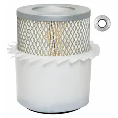 Round engine air filter with axial seal, 6 1/16 in outside diameter. Removes airborne contaminants from engine intake systems in automotive and industrial equipment. Direct replacement for compatible systems.