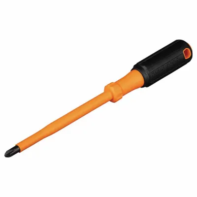 KLEIN TOOLS Insulated Screwdriver, 3 PH: Long Lg, Not ESD Safe, Tether Ready, Insulated - Insulated Phillips Screwdrivers
