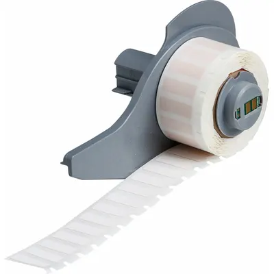 BRADY Wraparound Label: 1/4 in x 3/4 in, 3/4 in, Polyimide, White (Matte) - Brady Precut Label Roll Cartridges