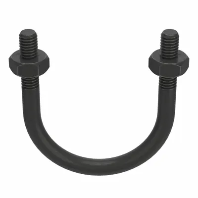 Standard U-Bolt: 5/16"-18 Thread Size, For Pipe Size 2 in, 3 3/16 in Inside Ht - Standard U-Bolts
