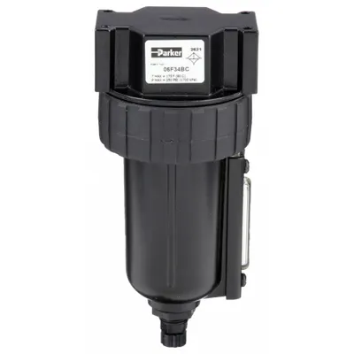 Parker Compressed Air Filter: Particulate, 1/2 in NPT, 5 micron, 85 cfm - Parker FRL Air Filters