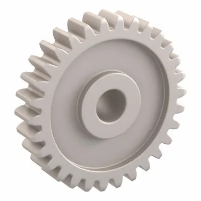 KHK GEARS Spur Gear: Module m 1, 30 Teeth, 6 mm Bore Dia, Duracon, 20° Pressure Angle - Metric Spur Gears with Standard Hub