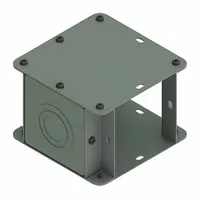 HOFFMAN Wireway Tee: 4 in Wd, 4 in Ht, 16 ga Gauge, 1, Screw-On Cover, Steel, Painted (MPN F44G90TX)
