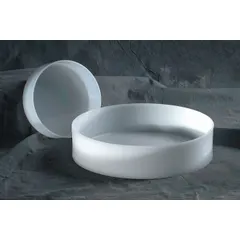 Approved Vendor Round Lab Tray, HDPE, 16.68 L, 18 in x 18 in x 4 in, 109824