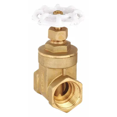 MILWAUKEE VALVE Gate Valve: 1/4 in, Brass, Non-Rising, FNPT x FNPT, 200 psi CWP, Wheel - Non-Rising Stem Brass Gate Valves for Potable Water