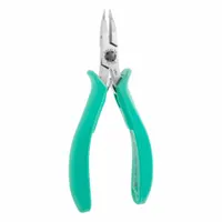 Relieved Fine Tip Cutters: Flush, Angled, 4 3/4 in Overall Lg, Plain Grip, Less than 6 in (MPN 7270E)