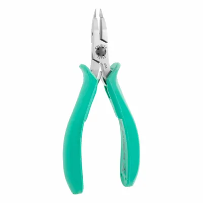 EXCELTA Relieved Fine Tip Cutters: Flush, Angled, 4 3/4 in Overall Lg, Plain Grip - ESD-Safe Flush-Cut Diagonal-Cutting Pliers