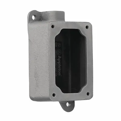APPLETON ELECTRIC Mounting Body: 1 Gangs, Iron, 3/4 in Hub Size, Feed Through - 1-Gang Hazardous Location Electrical Boxes