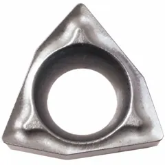 This trigon (W) indexable turning insert is designed for precision turning, facing, and profiling operations on CNC lathes. Its trigon shape provides strong cutting edges and economical use of carbide, suitable for general machining of steel, stainless steel, and cast iron in industrial manufacturing. The insert features a precision-ground geometry for stable chip control and is intended for medium to finishing cuts.