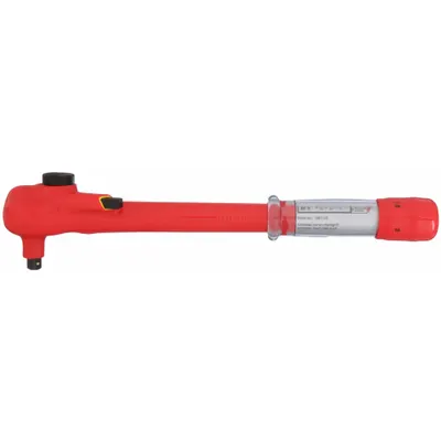 WIHA Micrometer Torque Wrench: 3/8 in Drive Size, 5 N-m to 50 N-m - Insulated Micrometer Torque Wrenches