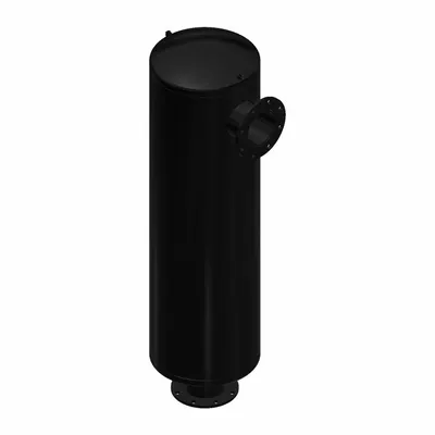 SOLBERG Discharge Silencer: Right Angle, 6 in ANSI Flange Inlet - Positive Displacement Blower Silencers