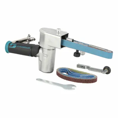 DYNABRADE Air Belt Sander Kit: 1/2 in Belt Wd, 12 in Belt Lg, Pivoting Arm, Heavy Duty - Belt Sander Kits