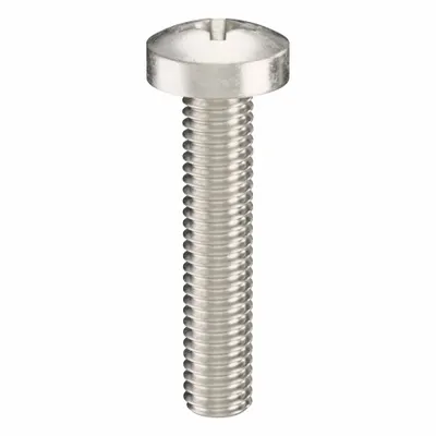 USA INDUSTRIALS Machine Screw: M6x1.00 Thread Size, 30 mm Lg, 18-8, Stainless Steel, Plain - Pan Head Machine Screws
