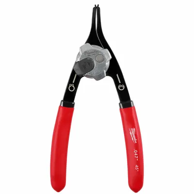 MILWAUKEE Retaining Ring Plier: Convertible/Internal/External, For 5/8 in to 1 in Bore Dia - Convertible Retaining-Ring Pliers