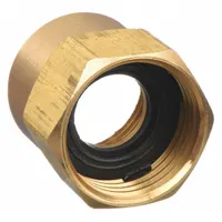 Garden Hose Adapter: 3/4 in x 3/4 in Fitting Size, Female x Female, Rigid, 30 mm Overall Lg (MPN 4KG86)