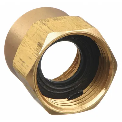 WESTWARD Garden Hose Adapter: 3/4 in x 3/4 in Fitting Size, Female x Female, Rigid - GHT-to-NPT Adapters & Connectors