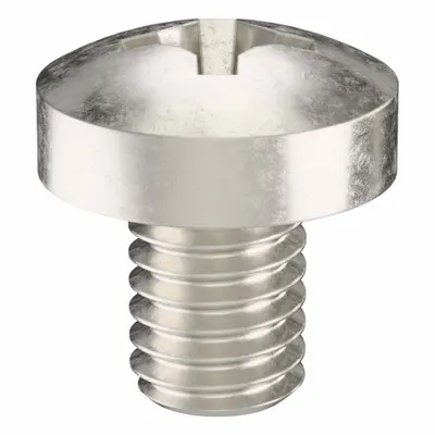 USA INDUSTRIALS Machine Screw: M6x1.00 Thread Size, 8 mm Lg, 18-8, Stainless Steel, Plain - Pan Head Machine Screws
