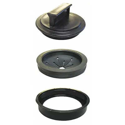 KISSLER Splash Guard Kit: 3 1/2 in Overall Dia, Rubber - Splash Guards & Strainers for Garbage Disposals