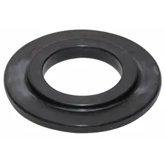 Valve seat for diaphragm pumps, providing a sealing surface to prevent backflow. Made of Santoprene material for chemical resistance and flexibility. Suitable for use in water, wastewater, and process pumping systems.
