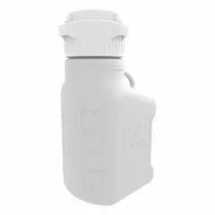 APPROVED VENDOR Rectangular Plastic Carboy, 3.25 L, 83 mm Screw Cap, Graduated