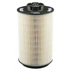 Cartridge-type diesel fuel filter with cellulose media. Outside diameter 3 3/4 in, inside diameter 1 7/8 in. Includes O-ring. Compatible with R.V.I. trucks.