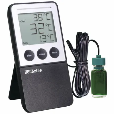 TRACEABLE Standard Thermometer with Glycol Bottle Probe - Standard Thermometers