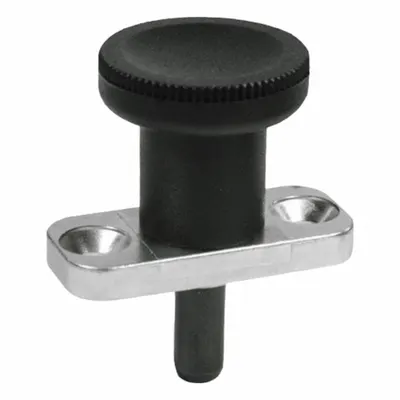 JW WINCO Indexing Plungers - Plate Mount: 8 mm Plunger Wd - Locking Vertical-Mount Pull-Knob Indexing Plungers