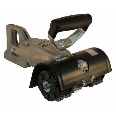 AURAND Air Powered Scarifier: D-Handle, 8 in Cleaning Area, Includes Dust Shroud - D-Handle Handheld Air-Powered Scarifiers