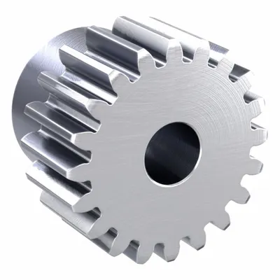 KHK GEARS Spur Gear: Module m 2, 20 Teeth, 12 mm Bore Dia, Stainless Steel, 20° Pressure Angle - Metric Spur Gears with Standard Hub
