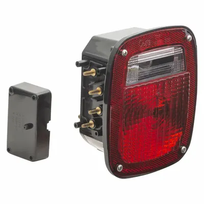 GROTE Stop/Turn/Tail Light: Incandescent, Stop, Turn, and Tail Combo Light, Clear/Red - Stop, Turn & Tail Combination Lights