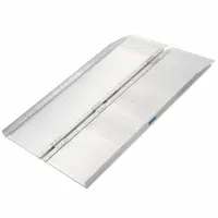 Wheelchair Ramp: Wheelchair Ramp, Silver, 4 ft Retracted Lg, ADA, 2 1/2 ft Usable Wd, Solid (MPN SCG-4)