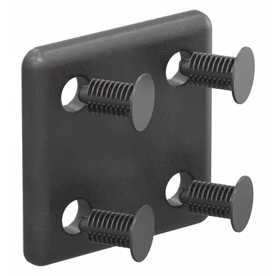 80/20 End Cap: 15 Series, Inch, 3 in x 3/16 in x 3 in, Black, ABS, Dust Cover - End Caps