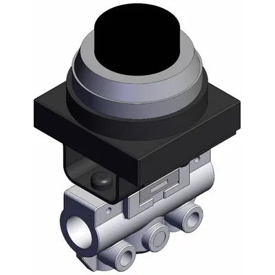 SMC Shuttle Valve: VM100 Series, Extended Button Actuator, 3 Ports, 1/8 in BSPT - VM Series Manual Air Control Valves