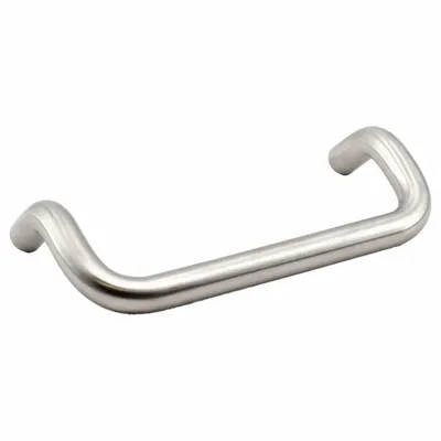 SUGATSUNE Offset Door Pull, Stainless Steel, Silver, 2 in Height - Offset Door Pulls