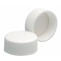 Cap: 27 mm Dia, White, Polypropylene, PTFE Faced Polyethylene, 24-400 mm Screw Closure Size, Opaque (MPN 239233)