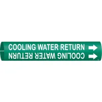 Pipe Marker: Cooling Water Return, Green, White, Fits 4 to 6 in Pipe O.D., 1 Pipe Markers (MPN 4043-D)