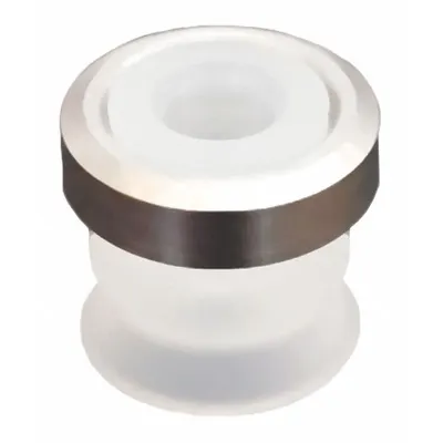 SMC Vacuum Pad: Flat, w/o Adapter, 10 mm Pad Dia, Food Grade Silicone Rubber - Flat Type Food-Safe Vacuum Pads