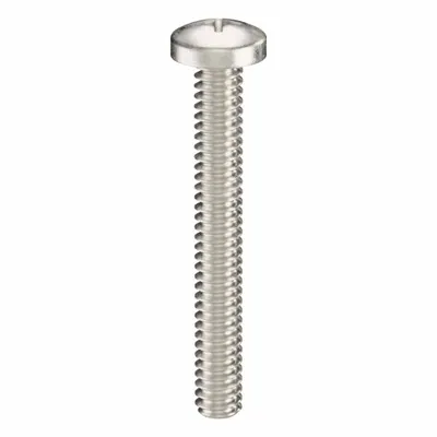 USA INDUSTRIALS Machine Screw: #10-24 Thread Size, 1 1/2 in Lg, 316, Stainless Steel, Plain - Pan Head Machine Screws
